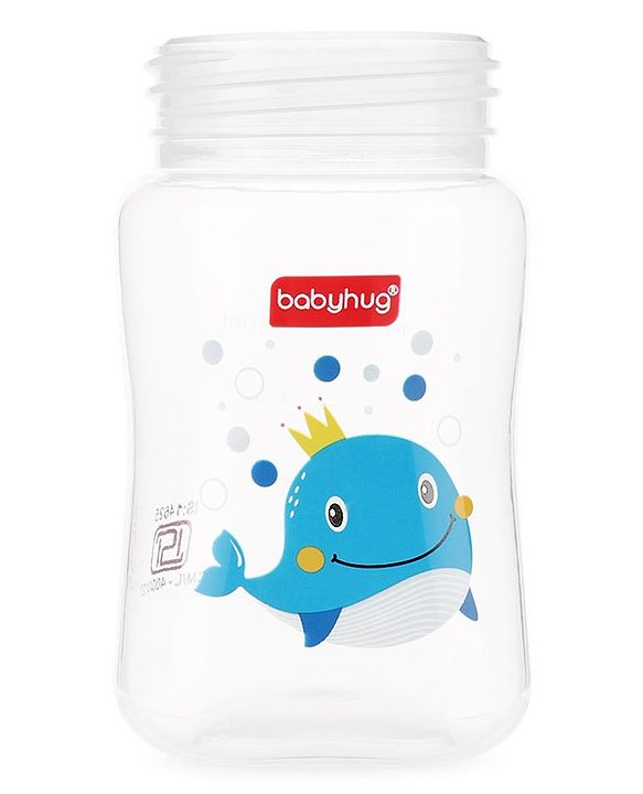 Babyhug Wide Neck Sterilizable Polypropylene Feeding Bottle Blue - 150 ml
