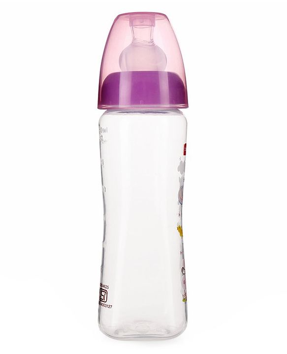 Babyhug Wide Neck Sterilizable Polypropylene Feeding Bottle Pink - 150 ml