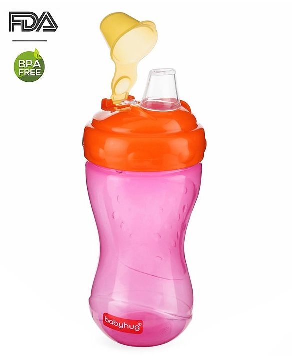 Babyhug Ergo Grip Soft Spout Sipper - Pink Orange