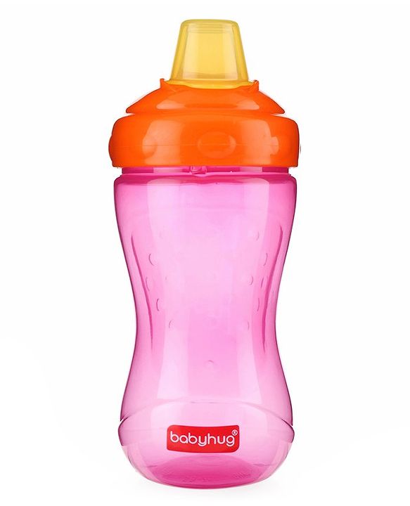Babyhug Ergo Grip Soft Spout Sipper - Pink Orange