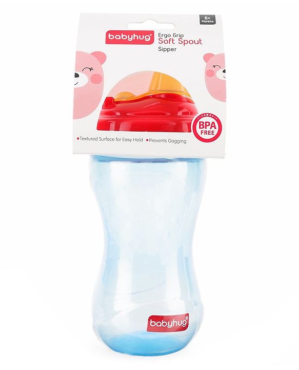 Babyhug Ergo Grip Soft Spout Sipper - Red Blue