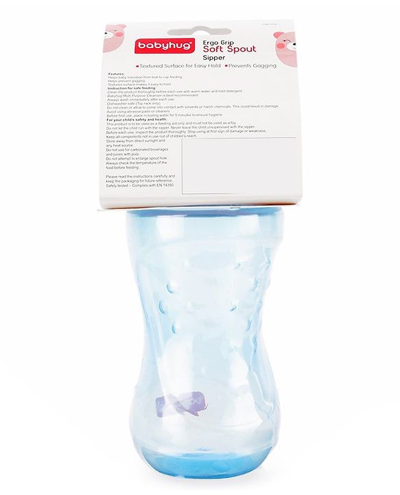 Babyhug Ergo Grip Soft Spout Sipper - Red Blue
