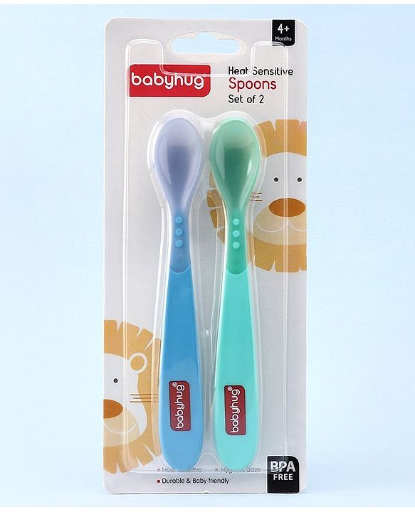 Babyhug Heat Sensitive Spoons 1.5ml Set of 2 - Blue Green