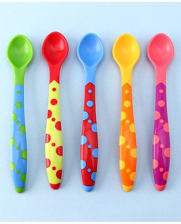 Babyhug Feeding Spoons 2 ml Set of 5 - Multicolor