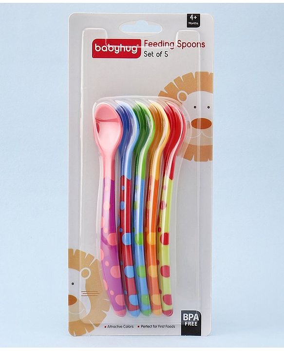 Babyhug Feeding Spoons 2 ml Set of 5 - Multicolor