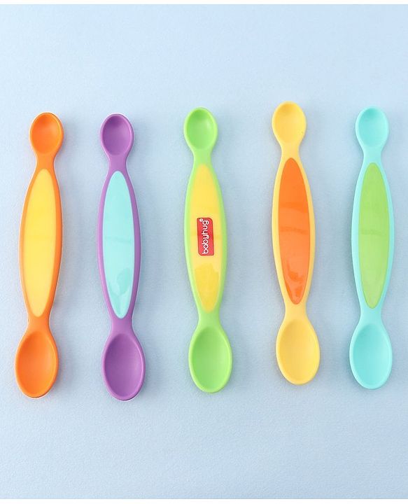 Babyhug Dual Scoop Spoons Set of 5 - Multicolor