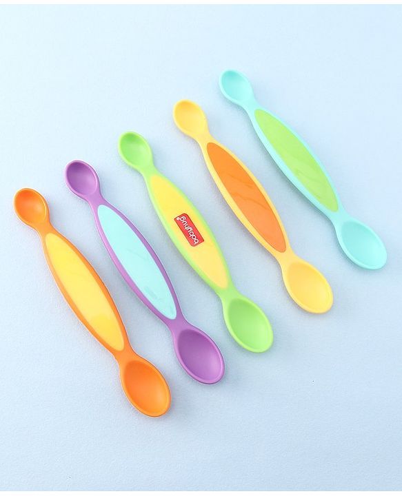Babyhug Dual Scoop Spoons Set of 5 - Multicolor