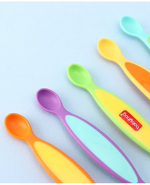 Babyhug Dual Scoop Spoons Set of 5 - Multicolor