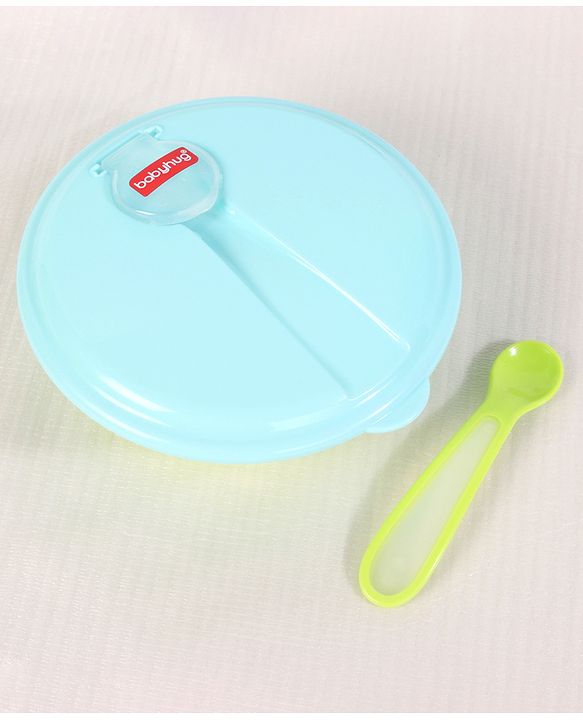Babyhug Suction Bowl With Spoon Blue Green - 300 ml