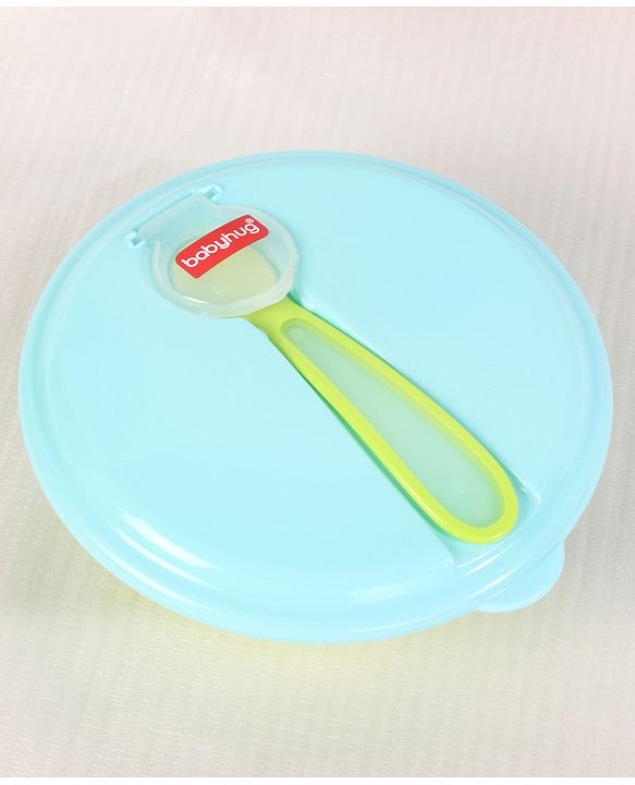 Babyhug Suction Bowl With Spoon Blue Green - 300 ml