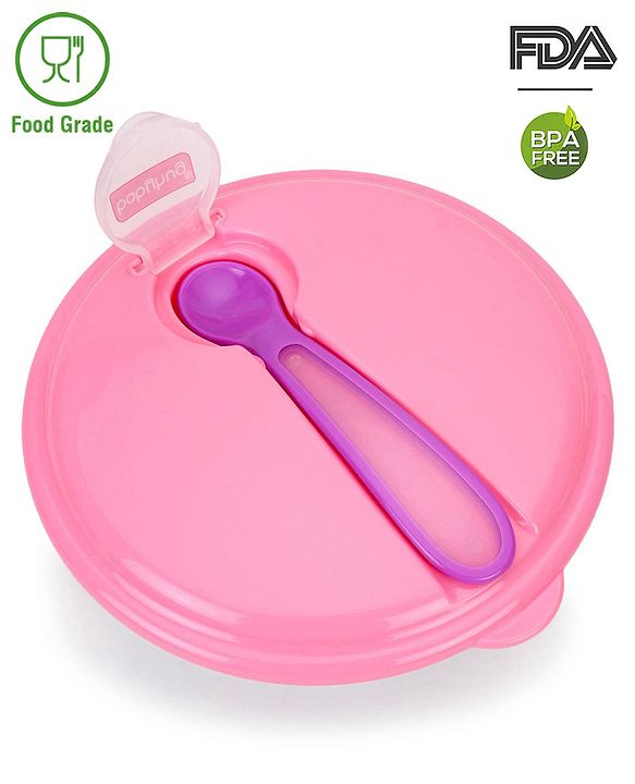 Babyhug Suction Bowl With Spoon Blue Green - 300 ml