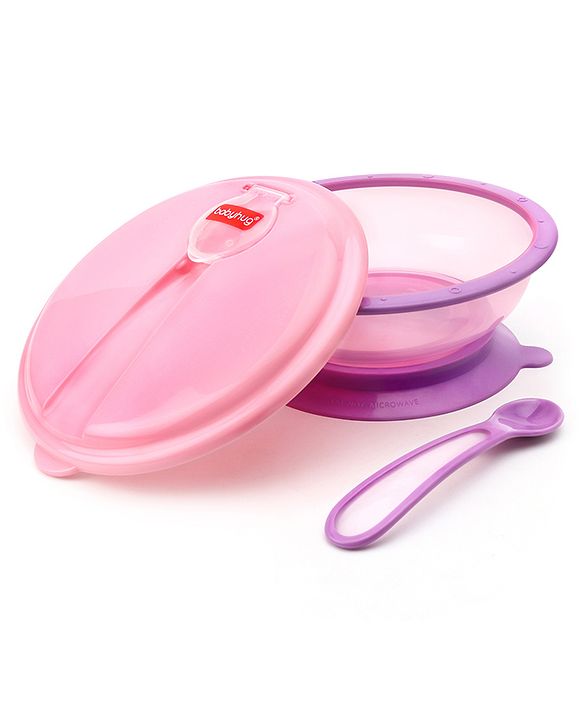 Babyhug Suction Bowl With Spoon Blue Green - 300 ml