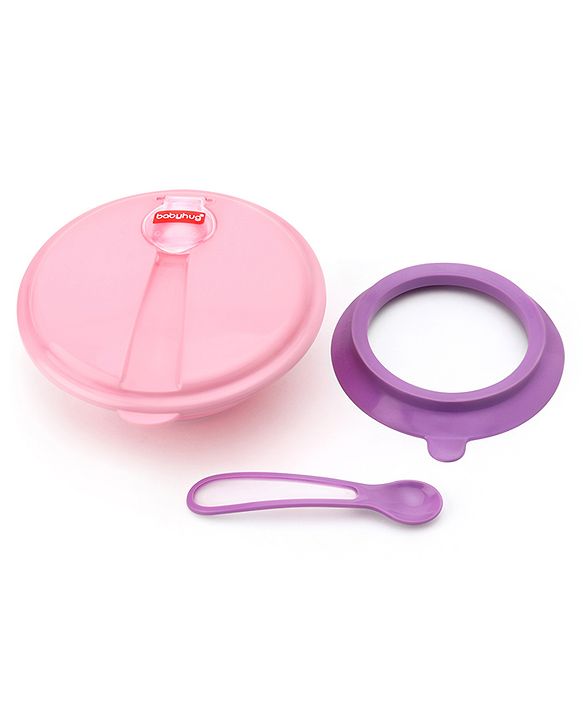 Babyhug Suction Bowl With Spoon Blue Green - 300 ml