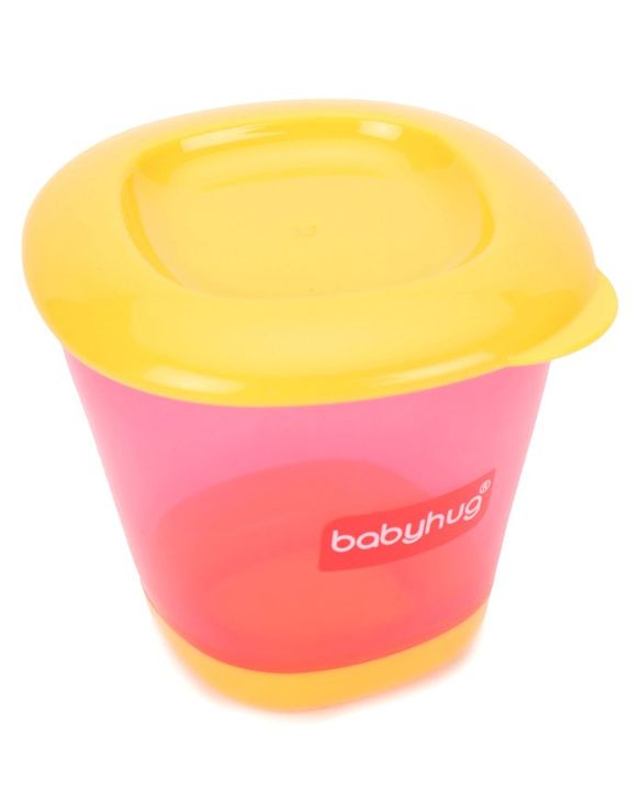 Babyhug 150 ml Weaning Pots Set of 3 - Pink Yellow