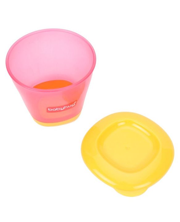 Babyhug 150 ml Weaning Pots Set of 3 - Pink Yellow