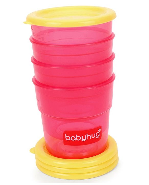 Babyhug 70 ml Freezer Snack Pots Set of 8 - Pink