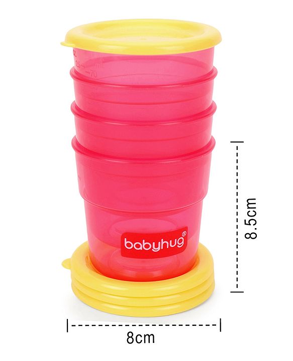Babyhug 70 ml Freezer Snack Pots Set of 8 - Pink