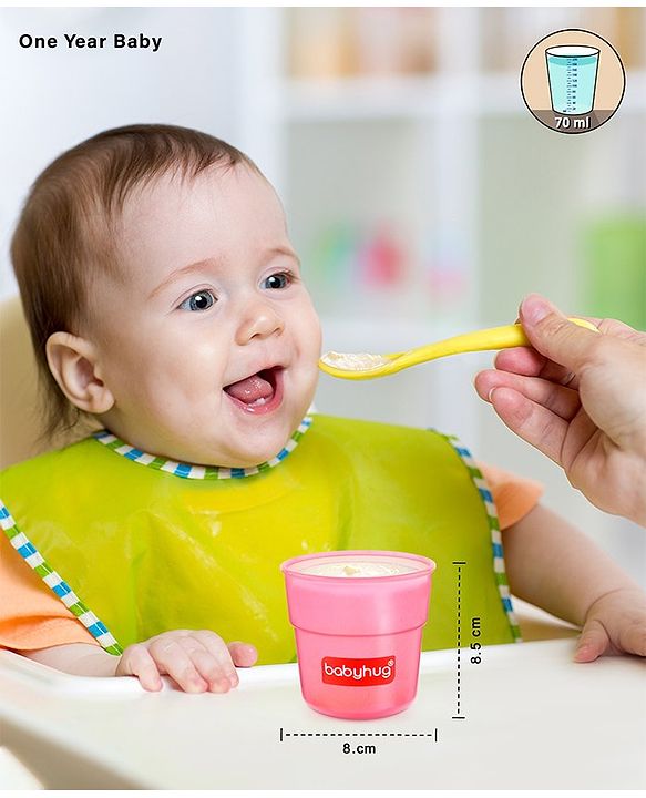 Babyhug 70 ml Freezer Snack Pots Set of 8 - Pink