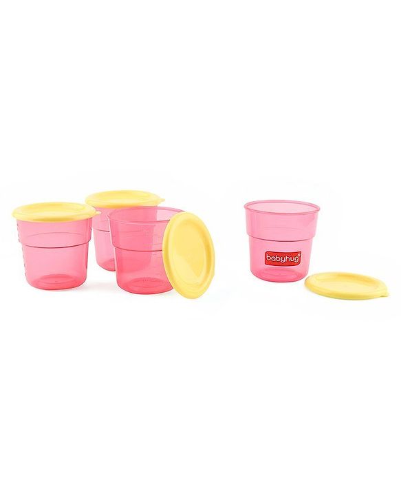 Babyhug 70 ml Freezer Snack Pots Set of 8 - Pink