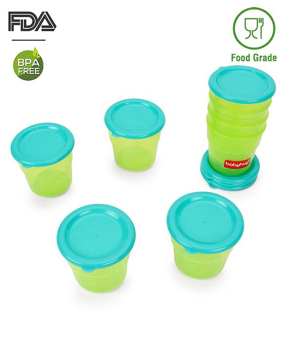 Babyhug 70 ml Freezer Snack Pots Set of 8 - Pink