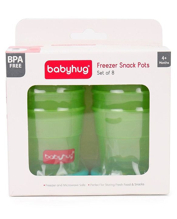 Babyhug 70 ml Freezer Snack Pots Set of 8 - Pink