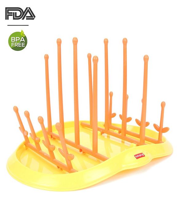 Babyhug Bottle Organizer Cum Drying Rack - Yellow