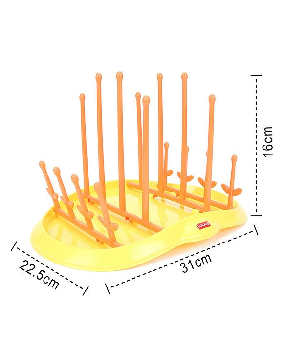 Babyhug Bottle Organizer Cum Drying Rack - Yellow