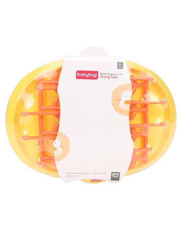 Babyhug Bottle Organizer Cum Drying Rack - Yellow