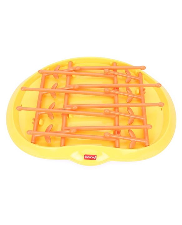 Babyhug Bottle Organizer Cum Drying Rack - Yellow