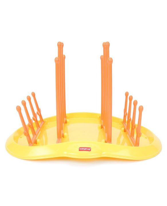 Babyhug Bottle Organizer Cum Drying Rack - Yellow