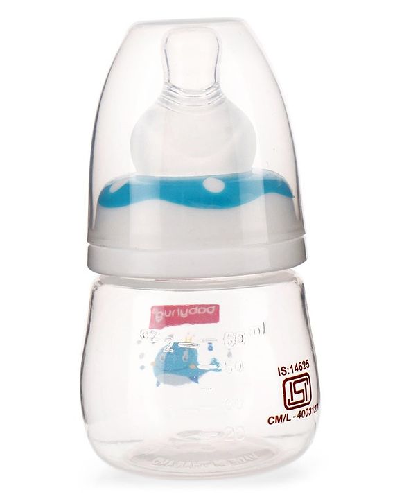 Babyhug Anti Colic Sterilizable Feeding Bottle Blue - 60 ml