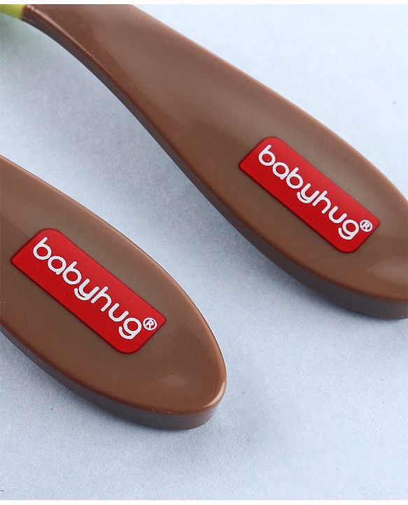 Babyhug Ergo Grip Spoon & Fork Set  Purple| BPA-Free| Soft, Easy-Grip Handles| Safe Rounded Edges| Self & Parent Feeding