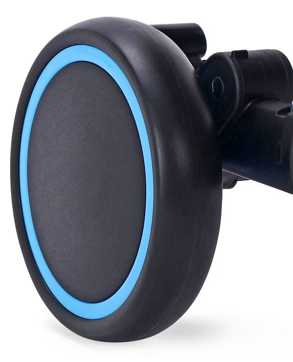 Babyhug Rock Star Stroller Cum Rocker With 5 Point Safety Harness - Blue| Reclining Seat| Linked Brake| Adjustable Canopy| Single Hand Fold