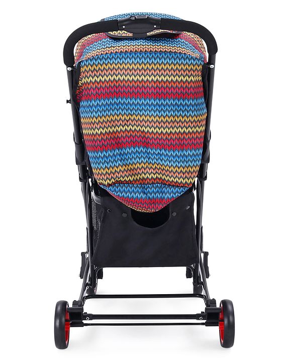 Babyhug Rock Star Stroller Cum Rocker With 5 Point Safety Harness - Red| Reclining Seat| Linked Brake| Adjustable Canopy| Single Hand Fold