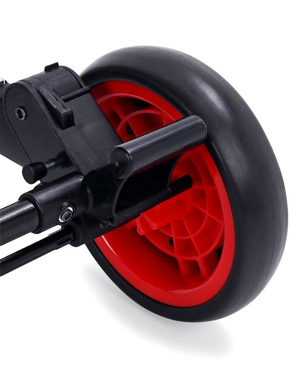 Babyhug Rock Star Stroller Cum Rocker With 5 Point Safety Harness - Red| Reclining Seat| Linked Brake| Adjustable Canopy| Single Hand Fold