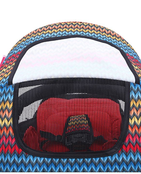 Babyhug Rock Star Stroller Cum Rocker With 5 Point Safety Harness - Red| Reclining Seat| Linked Brake| Adjustable Canopy| Single Hand Fold
