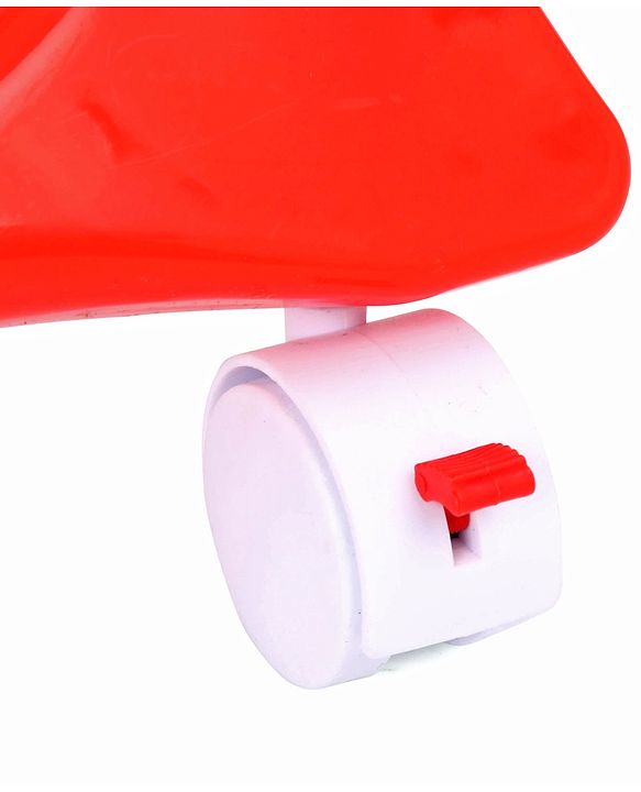 Babyhug Bloom High Chair with Footrest Animal Print - Red| Compact Fold| Safety Harness| Removable Cushion| Adjustable Feeding Tray| Wheels with Lock