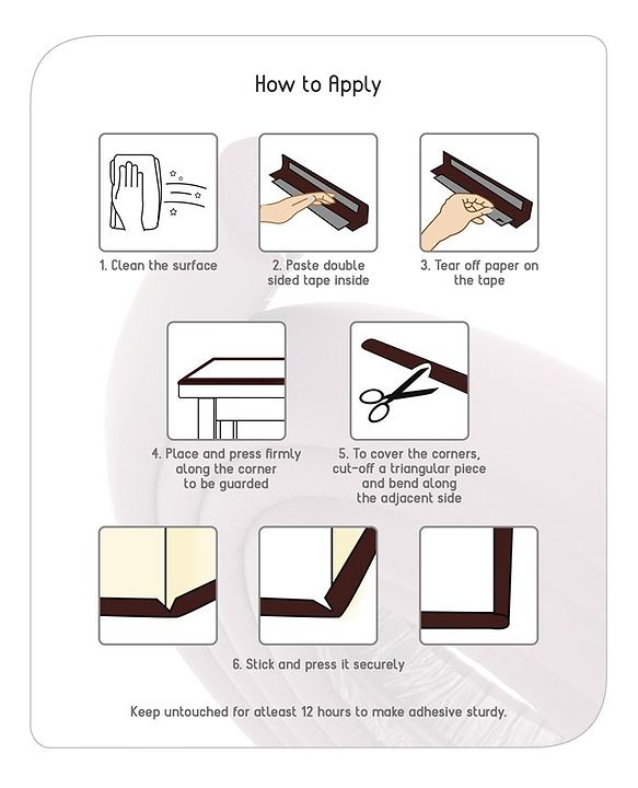 Babyhug Wooden Corner Edge Protector - Brown
