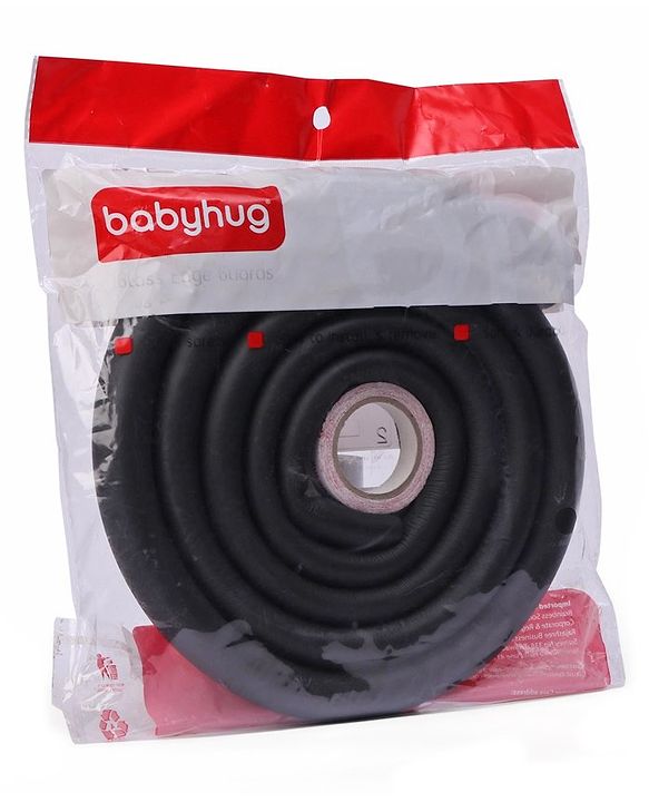 Babyhug Glass Corner Edge Protector  With Tape - Black