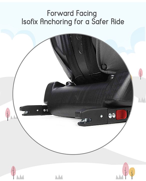 Babyhug Bon Voyage Forward Facing Isofix Convertible Car Seat - Grey