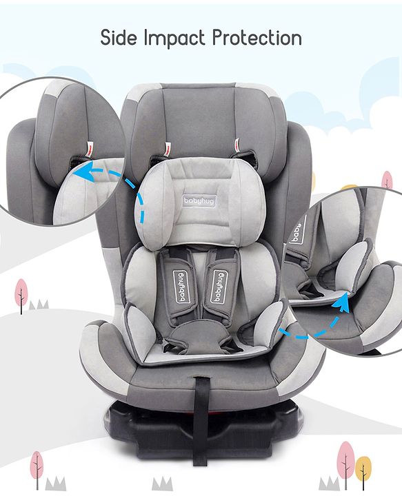 Babyhug Bon Voyage Forward Facing Isofix Convertible Car Seat - Grey