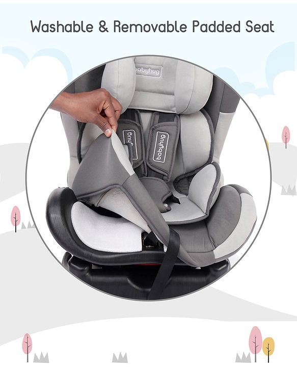 Babyhug Bon Voyage Forward Facing Isofix Convertible Car Seat - Grey