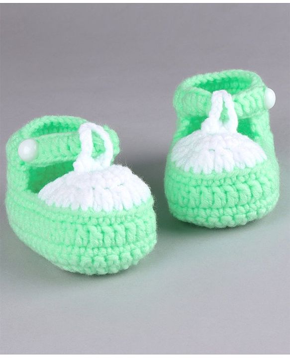 Cute Walk by Babyhug Winter Booties - Green