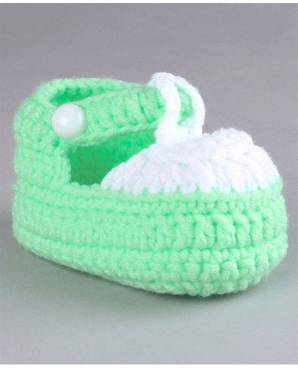 Cute Walk by Babyhug Winter Booties - Green