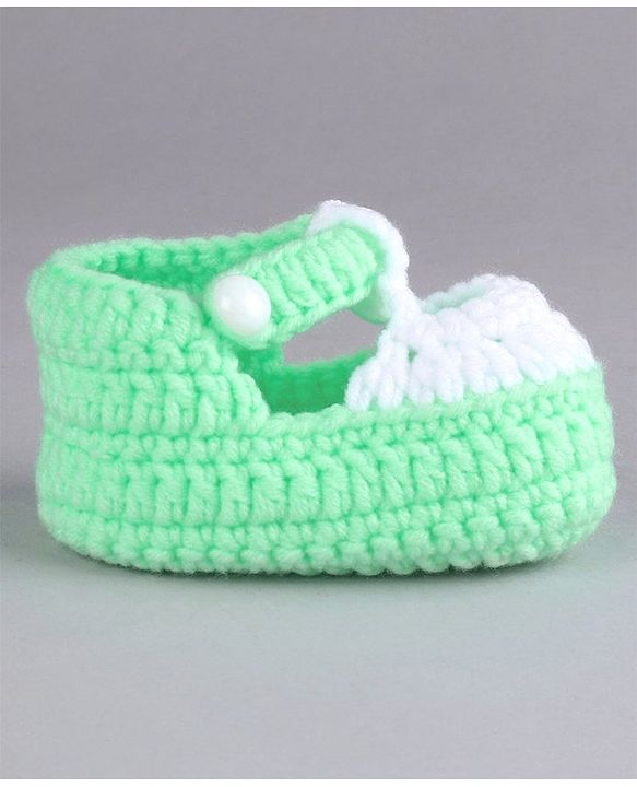 Cute Walk by Babyhug Winter Booties - Green