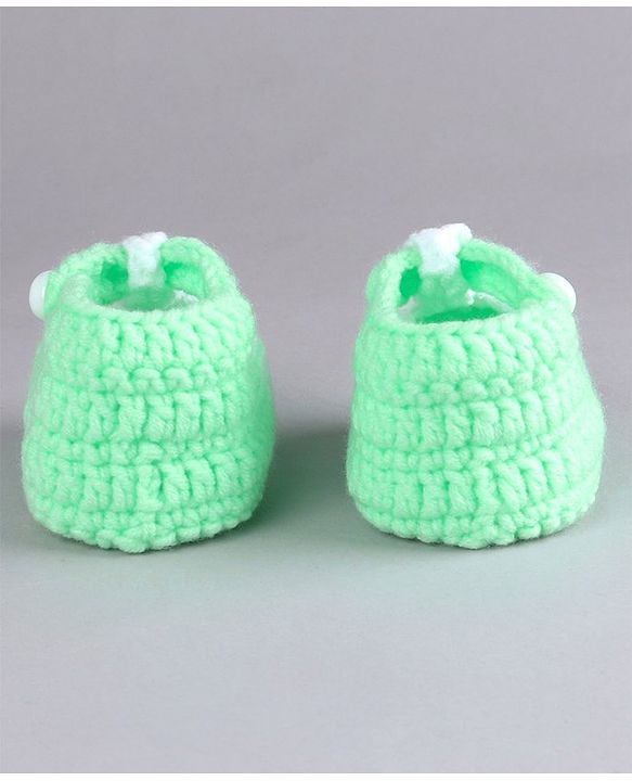 Cute Walk by Babyhug Winter Booties - Green