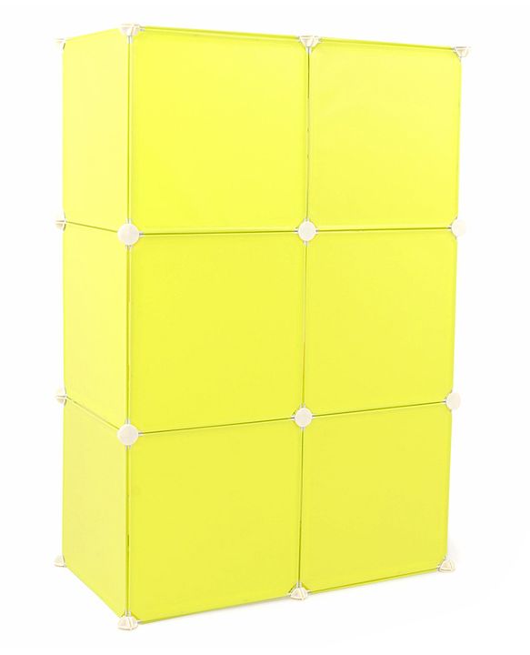 Babyhug 6 Cabinets Detachable Storage Unit Cartoon Print - Green