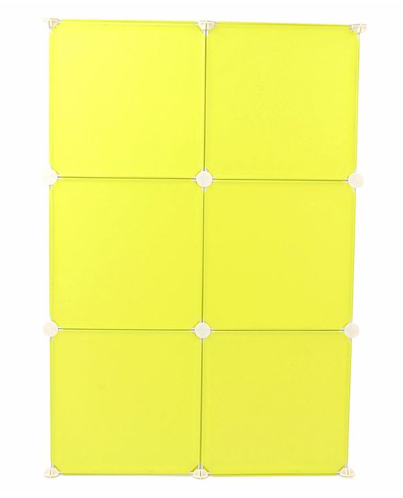 Babyhug 6 Cabinets Detachable Storage Unit Cartoon Print - Green