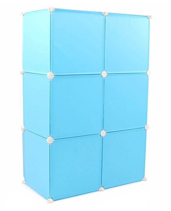 Babyhug 6 Cabinets Detachable Storage Unit Cartoon Print - Green