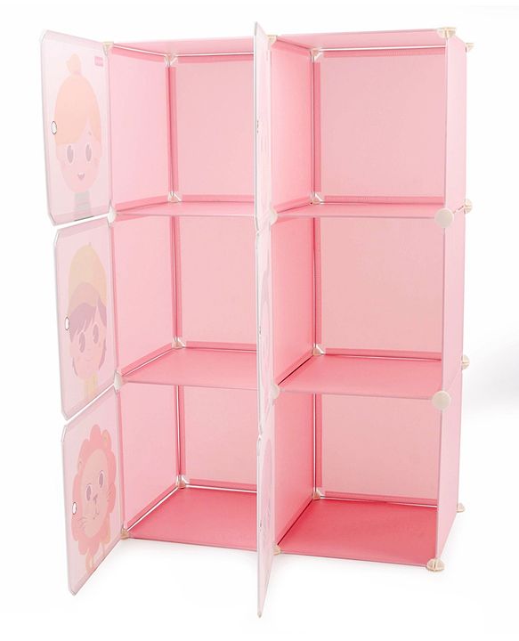 Babyhug 6 Cabinets Detachable Storage Unit Cartoon Print - Green